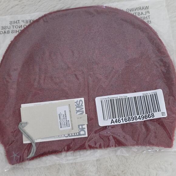 Barefoot Dreams CozyChic Lite Confetti Beanie Crimson Red Rosewood NWT OS main image 6